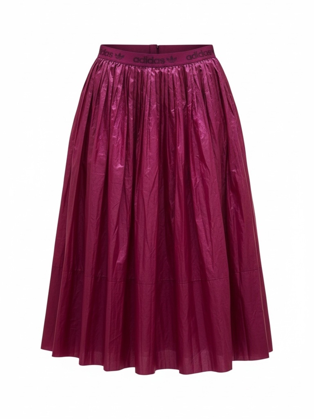 adidas Women's Magenta Full A-Line Pleated Skirt - L